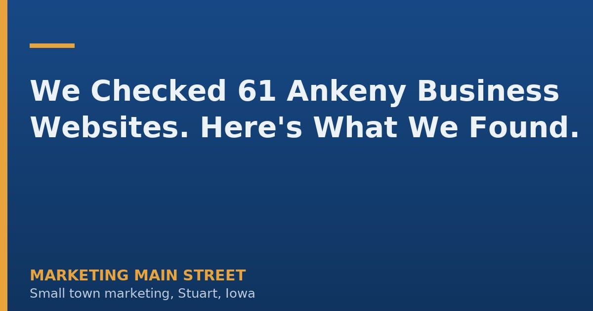 We Checked 61 Ankeny Business Websites. Here's What We Found.
