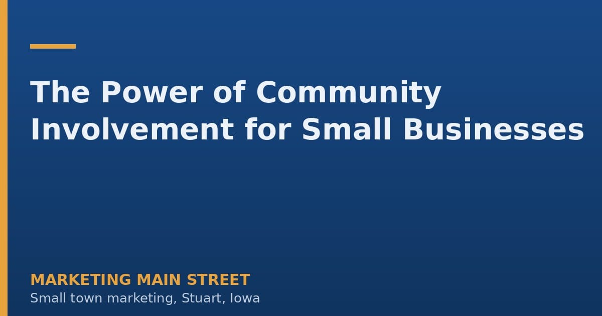 community involvement marketing tip