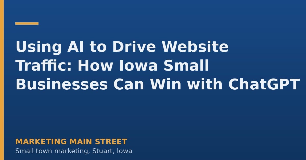 small businesses in Iowa can use ChatGPT