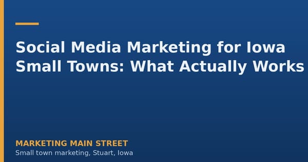 social media marketing for small iowa businesses