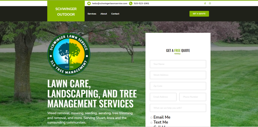 web design schwinger lawn