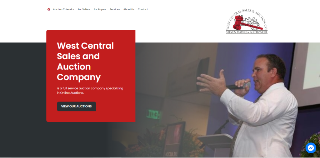 west central sales and auction site