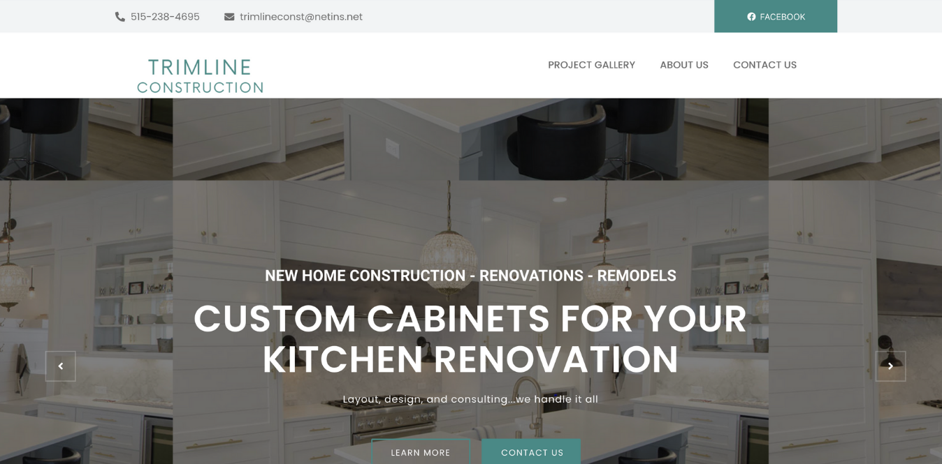 trimline construction panora iowa website designer